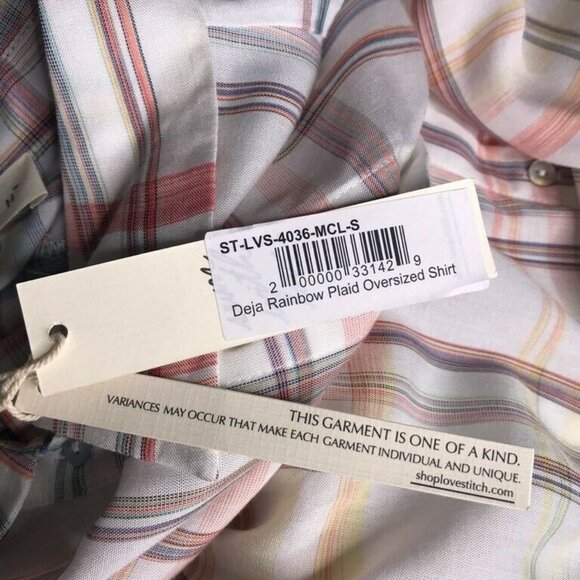 Love Stitch Womens Deja Button Up Shirt Multicolor - Picture 5 of 5